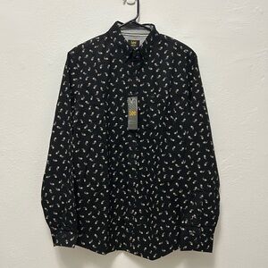 Lee Men’s Black Floral Shirt Size M
